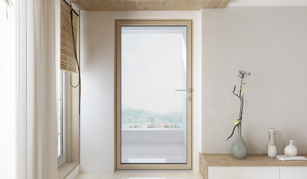 森鹰纖木系列A86Slim 鋁包木外開門 藍鯨隔音門窗台灣獨家代理