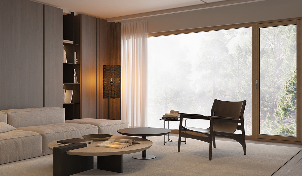 森鹰新清奢系列鋁包木窗N95flat 頂級隔音窗 藍鯨隔音門窗台灣獨家代理