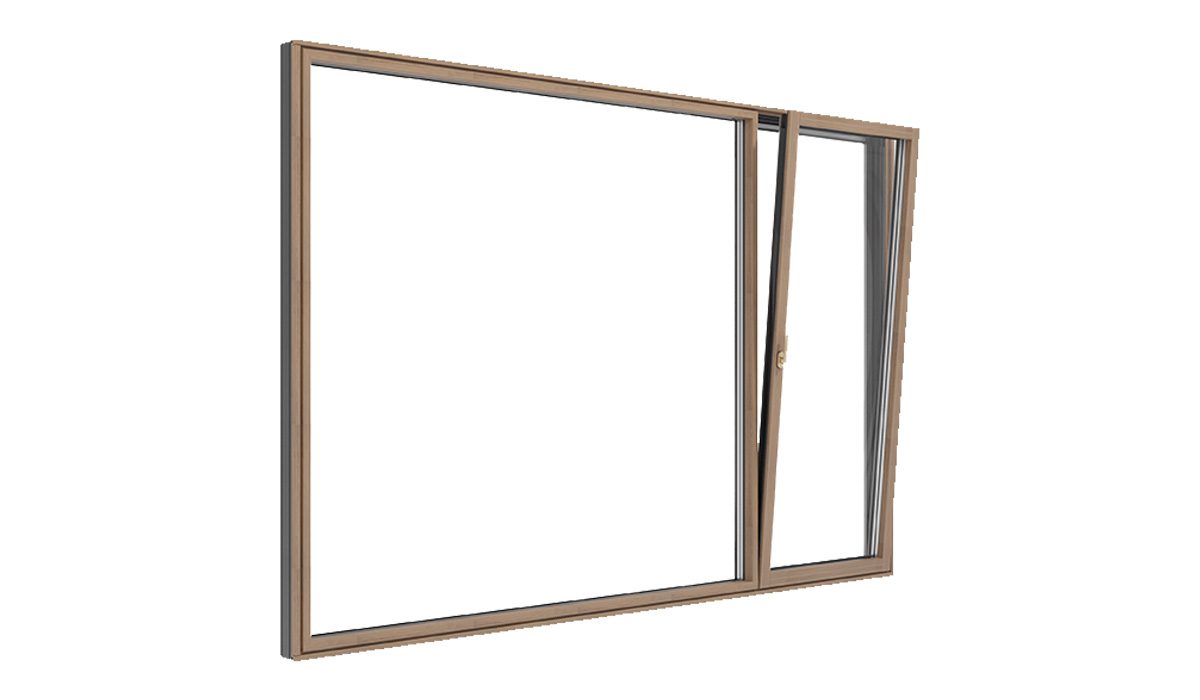 森鷹5G鋁包木窗 X115 節能窗 結構渲染圖 台灣藍鯨總代理