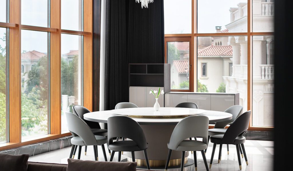 SAYYAS鋁包木帷幕牆 楓葉鋁木帷幕牆-諸暨-銀湖花園-台灣藍鯨總代理