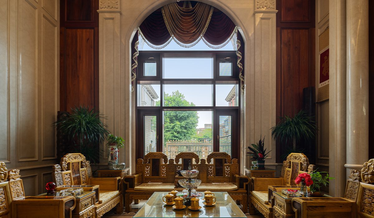 森鷹鋁包木防彈隔音窗TS135 台灣藍鯨隔音門窗總代理