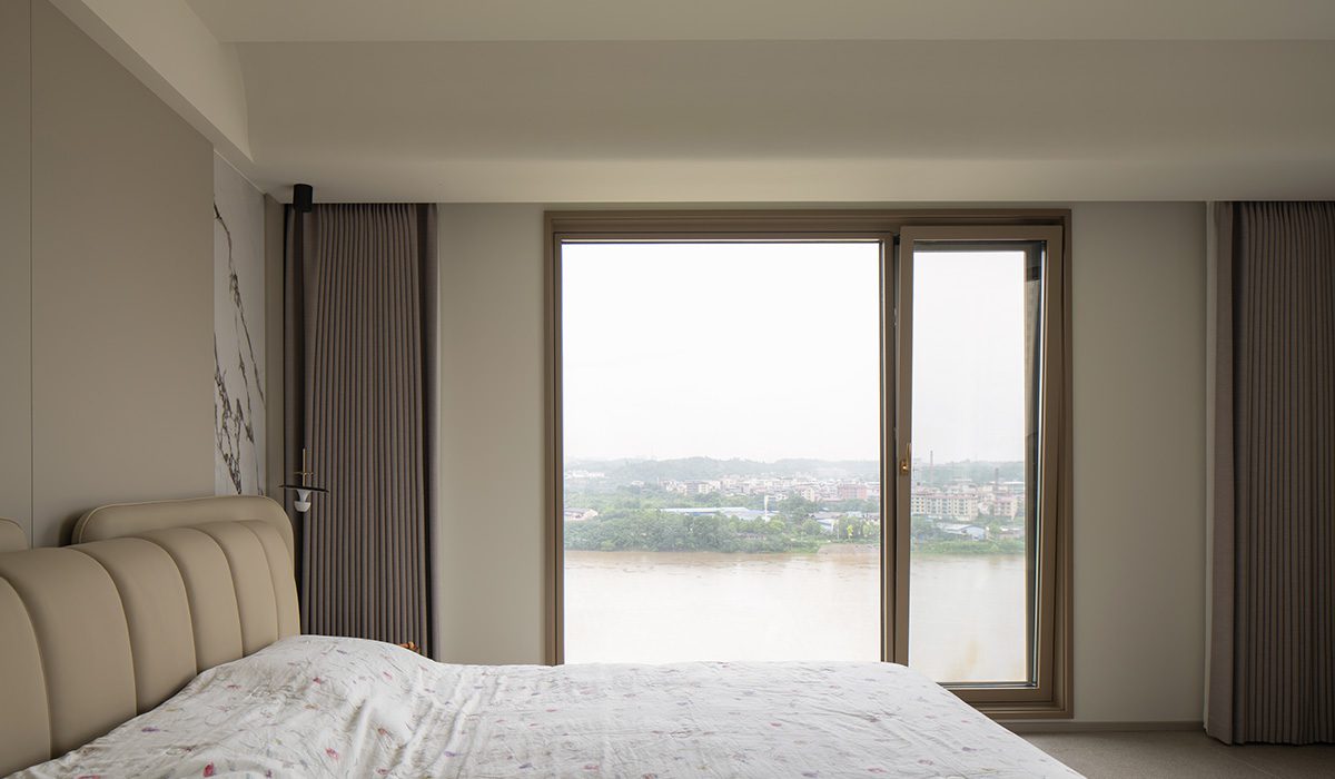 森鷹鋁合金隔音窗-JE110-邵陽案例 江景大落地窗